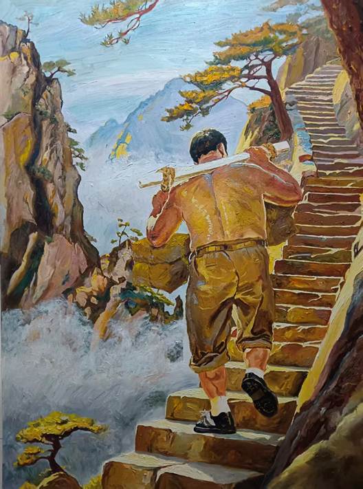魏超美术学221班(油画)224002020《脊梁》指导老师石海彬
